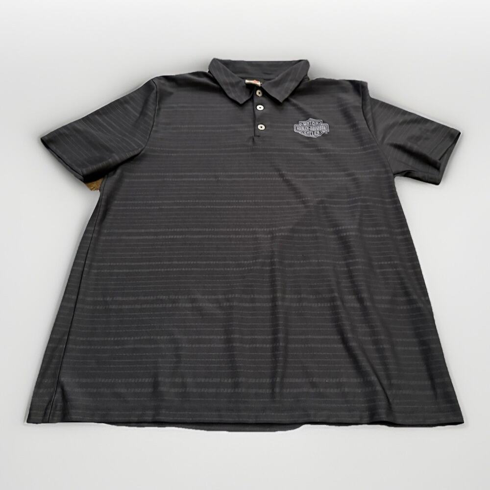 Harley-Davidson Of Frederick Maryland Mens Black Polo Short Sleeve Shirt Size XL